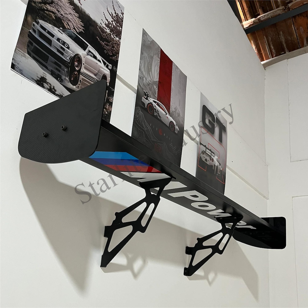 Spoiler Rack M Power Style Spoiler Shelf – Aerodynamic Rear Wing Wallshelf With Bold ...