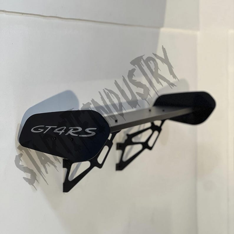 GT4 RS Style Spoiler Shelf – Aerodynamic Rear Wing Wallshelf With Bold ...