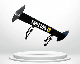ferrari Style Spoiler Shelf – Black Motorsports Wall Art