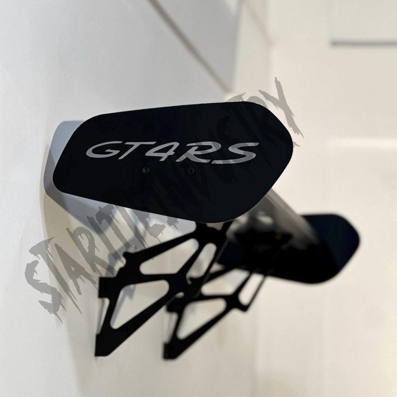 GT4 RS Style Spoiler Shelf – Aerodynamic Rear Wing Wallshelf With Bold ...