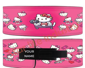 Cinturón de palanca de powerlifting de anime / Nombre personalizado, diseño Jujutsu Kaisen, equipo de gimnasio para levantamiento de pesas