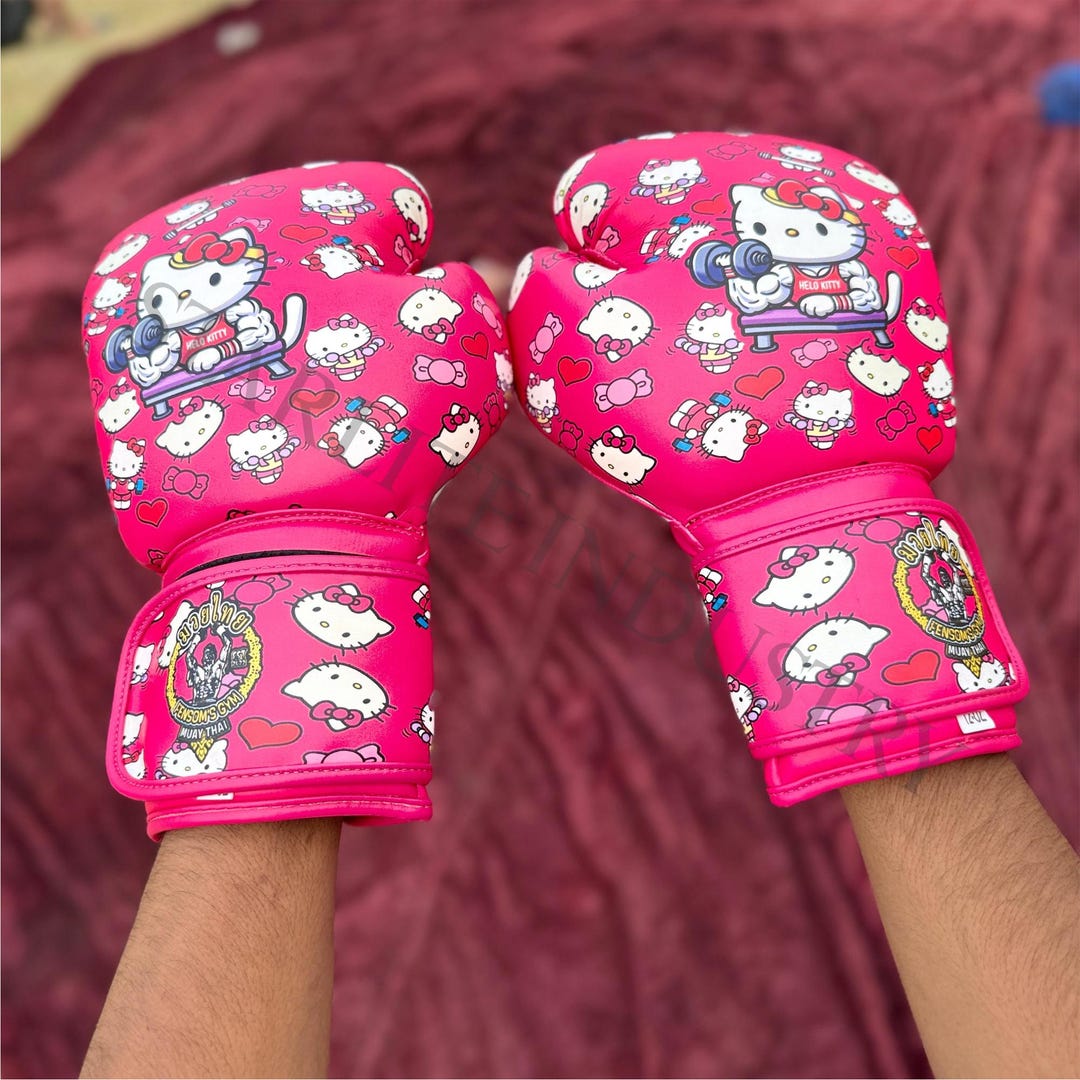 Hello Kitty Boxing Gloves, Pink Fitness, MMA, Kickboxing - Etsy