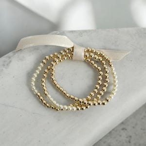 14k Gold-Filled Pearl Bracelet