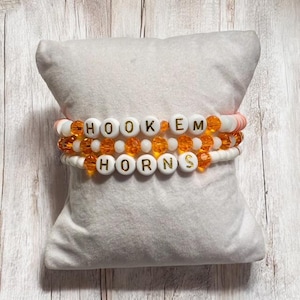 University of Texas &quot;Hook Em Horns&quot; Bracelet Stack