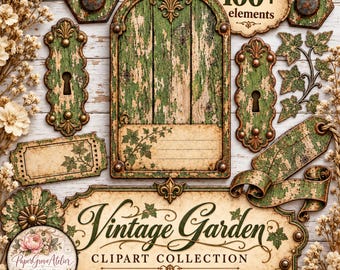 Druckbares Grunge-Industrie-Ephemera-Set für Junk Journals & Scrapbooking