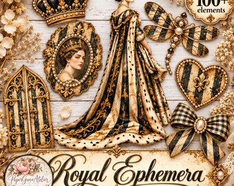 Druckbares Glamour-Ephemera-Set für Junk Journals & Scrapbooking