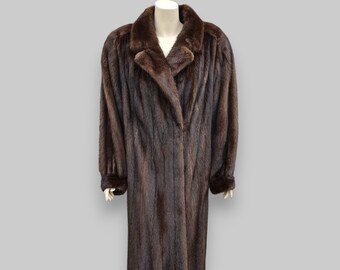 Abrigo vintage de piel de visón Lunaraine, talla XXL