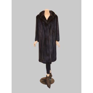 Vintage Dark Brown Mink Coat -Large