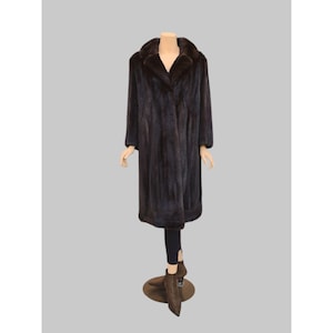 Vintage Dark Brown Mink Coat -Large