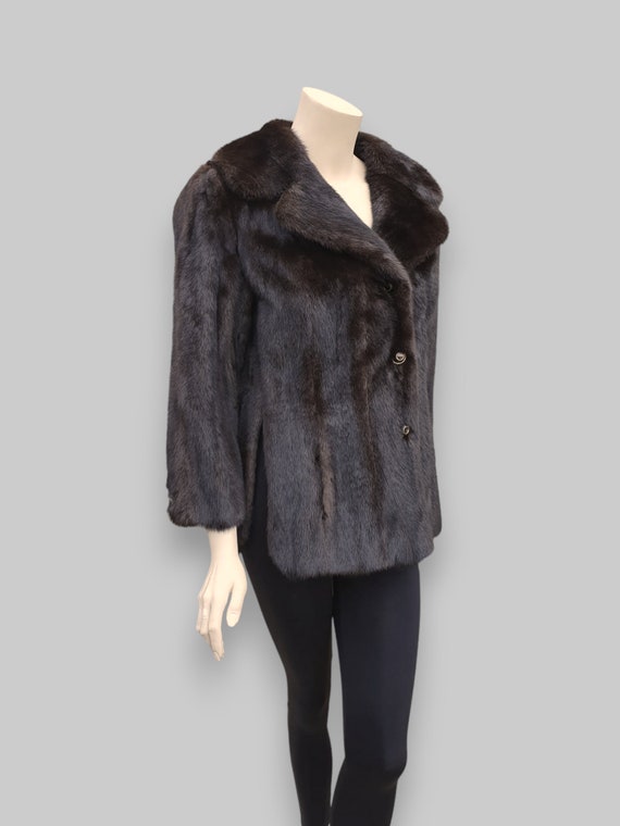 Vintage I.Magnin Ranch Mink Fur Jacket - Small/Me… - image 3