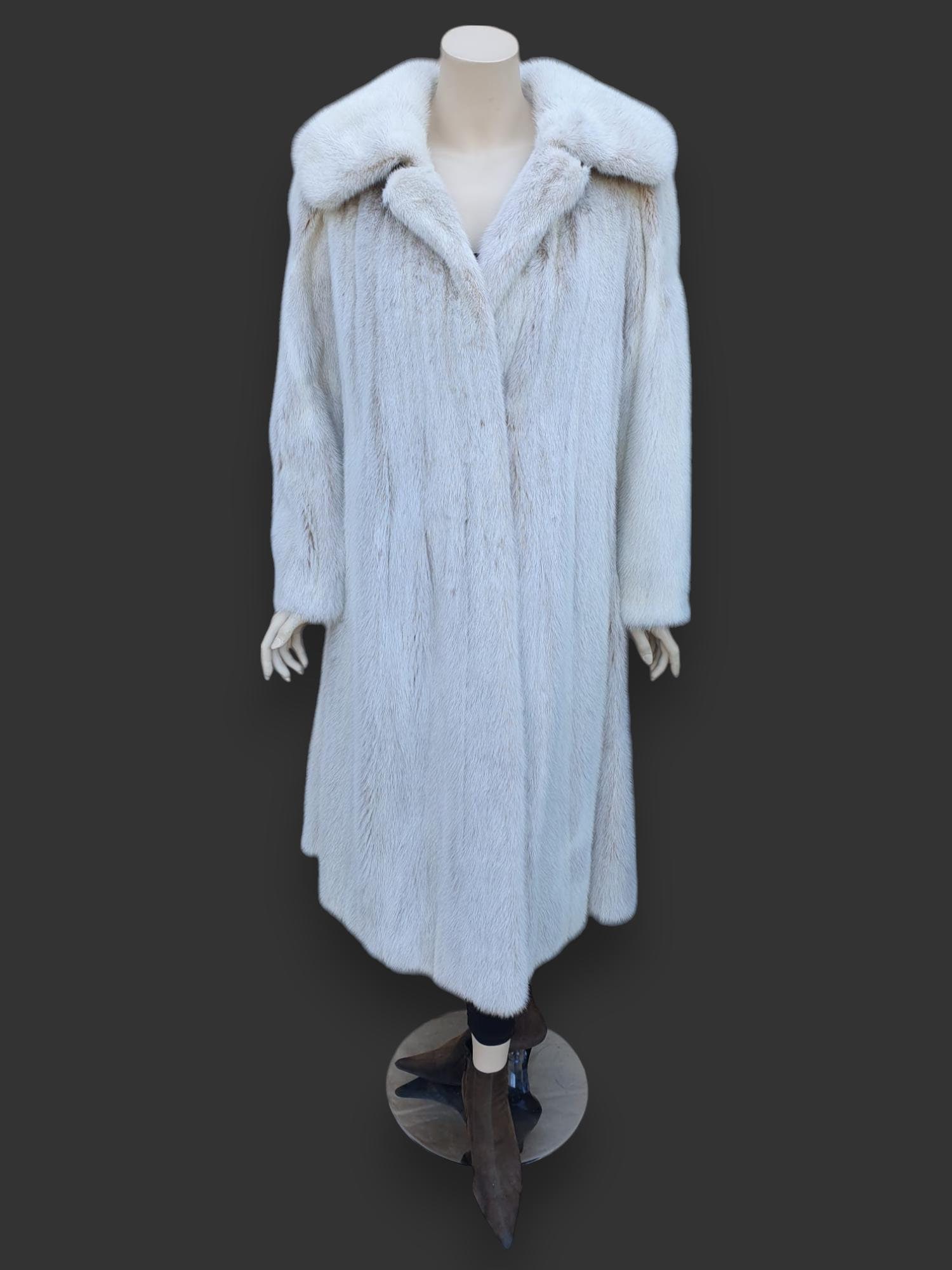 Christiandior ディオール毛皮コートホワイトミンクヴィンテージファー Christian Dior ディオール ミンク ジャケット ノーカラー ファー