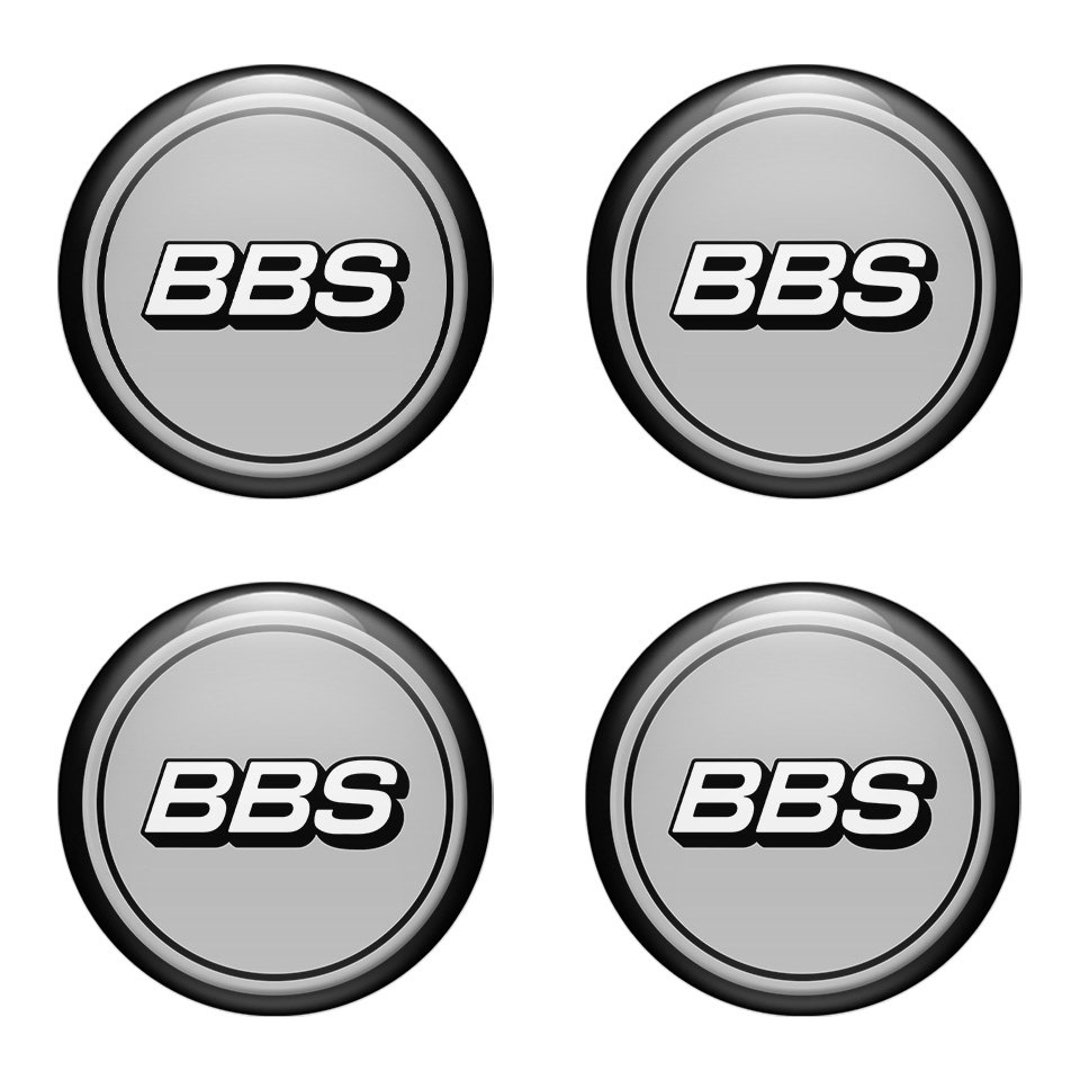 Set of 4 Epoxy Sticker BBS Logo 5 Top Models Emblem for Wheel Center Hub Caps, Auto Tuning, High