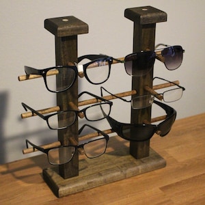 Wooden Sunglass Holder, Eyeglass Stand, Wood Glasses Stand