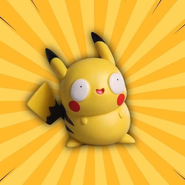 Cute Pokemon Figure - Funny Pikachu, Kawaii Figure, Gift, 3D Pokemon, Artful Pokemon, Gift for Pokemon lovers, Otaku, Anime, Pikachu Meme