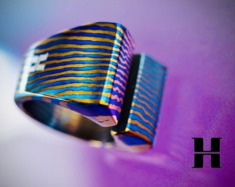 Pierścień Timascus męski 11.25 "Gamma"