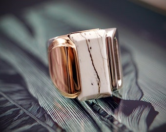 Pierścień męski White Buffalo Custom „High Plains Drifter”