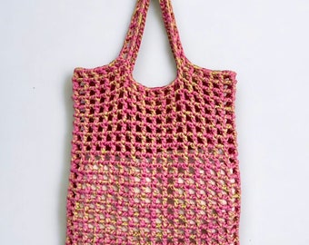 Handmade Bag, Knitting Bag, Straw Bag, Crossbody Bag, Summer Bag, Hand Knitted Bag