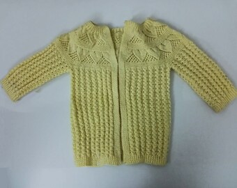 Knitting Baby Vest, Handmade Baby Cardigan, Baby Gift, Cardigan For Children