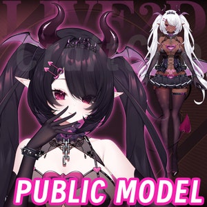 Premade Vtuber Model : Succubus Girl - Vtuber Model FULLY RIGGED - PNGTuber - Ready to use - Twitch Youtube Streamer - Vtube Studio - Cute