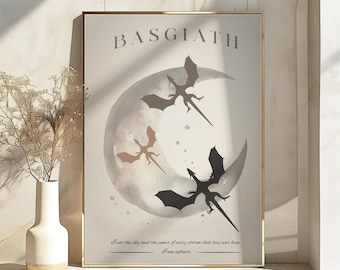 Fourth Wing Print Romances Basgiath War College Fourth Wing Merch Dragon Wings Fourth Wing Dragon Boohish Prints Book Poster Basgiath