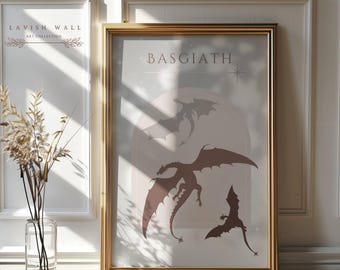 Impresión de la cuarta ala Basgiath Romances Basgiath War College Cuarta ala Merch Alas de dragón Cuarta ala Dragón Boohish Impresiones Libro Póster