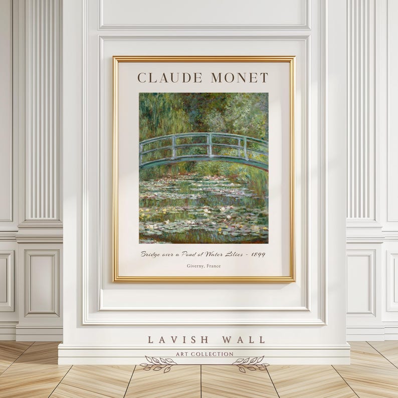 Claude Monet Print Monet Poster Waterlily Claude Monet Water Lilies ...