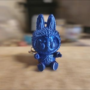Small Labubu Keychain – Single Color Mini Figure – Cute Collectible Keyring, 3D Printed Toy, Bag Charm, Gift for Fans, Pocket-Sized Toy