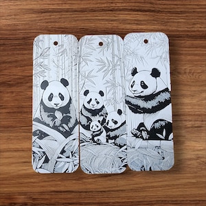 Cute Panda Bookmarks – 3D Printed Animal Bookmark Set, Adorable Panda Gift for Readers, Book Lover Accessories, Unique Reading Gift