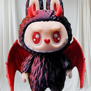 Devil Labubu Figurine – 3D Printed Collectible, Cute Kawaii Demon Labubu Statue, Fantasy Monster Desk Decor, Unique Gift for Labubu Fans
