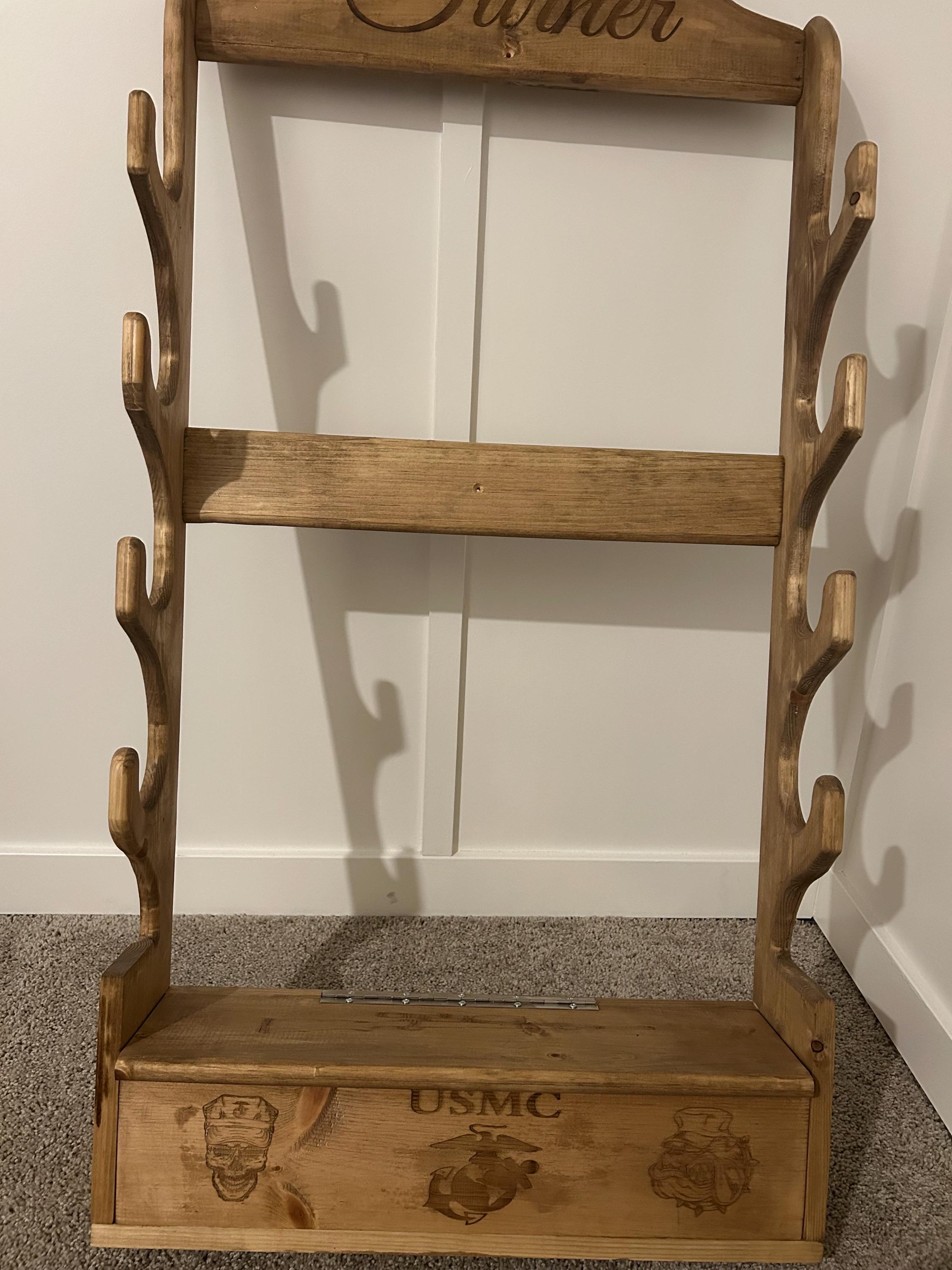 Rustic Rifle Rack With Storage - Etsy