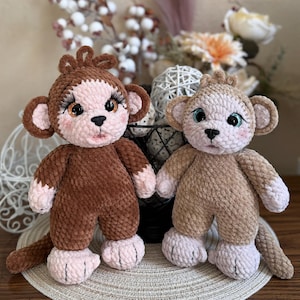 Handmade Crocheted Monkey Amigurumi Plush Toy