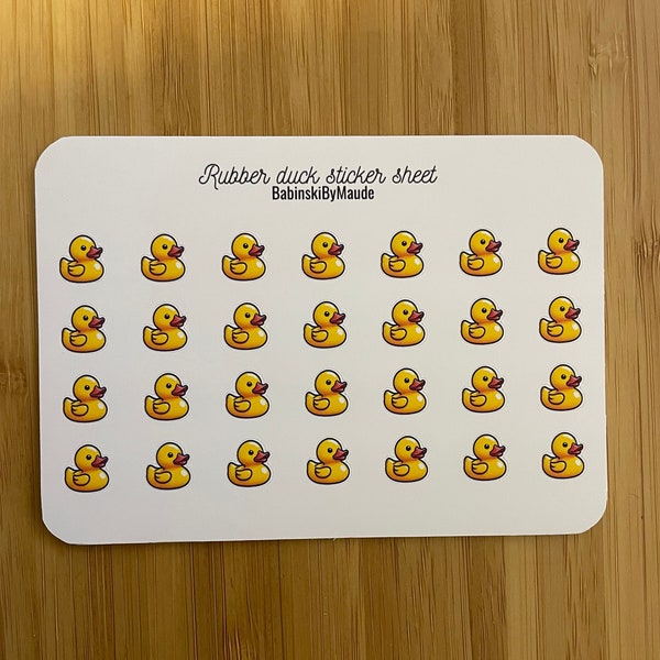 Rubber duck sticker sheet - Cute Stickers - Mini icon Stickers -  Planner Stickers - Fun stickers