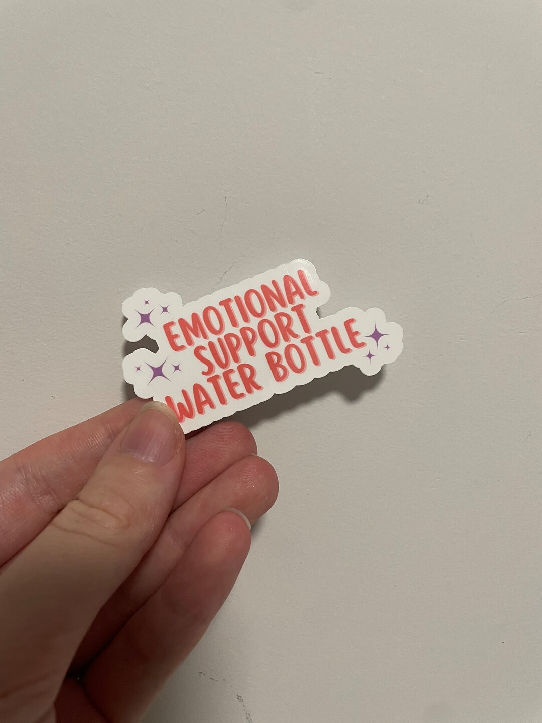 Emotional Support Water Bottle Sticker Die Cut Vinyl Sticker - Etsy