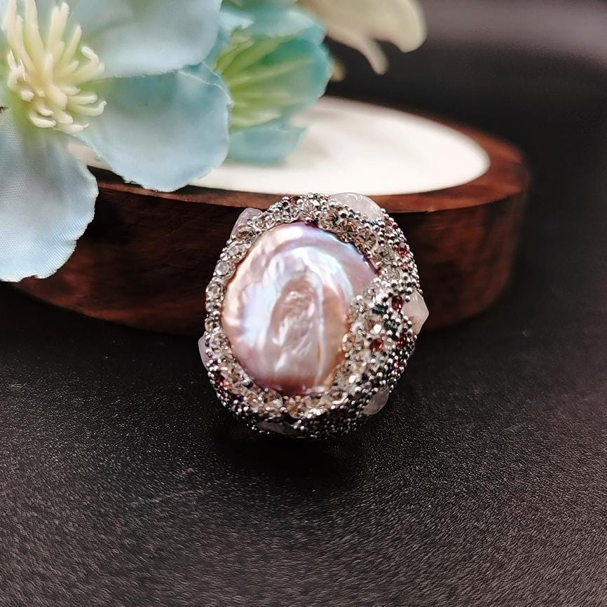 Black Pearl Ring Size K