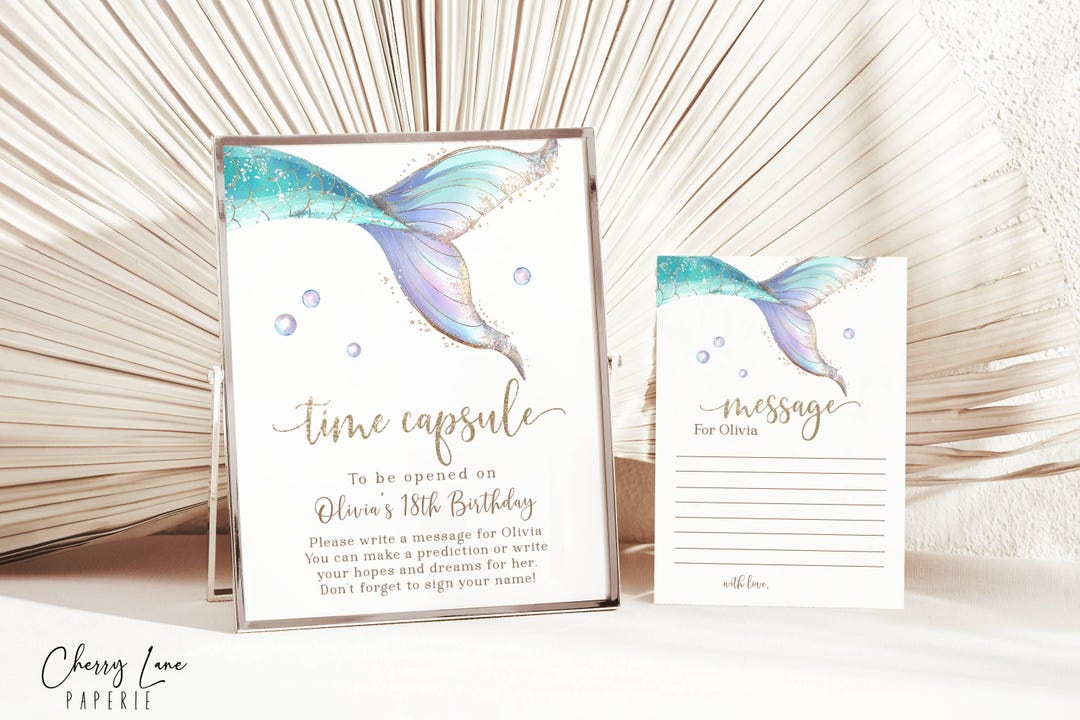 Capsule Sign Examples EDITABLE Baby Time Capsule Sign Template, Girls 1st Birthday Keepsake ...