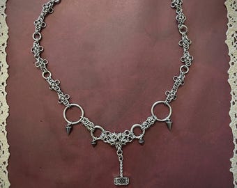 Medieval inspired chainmail necklace