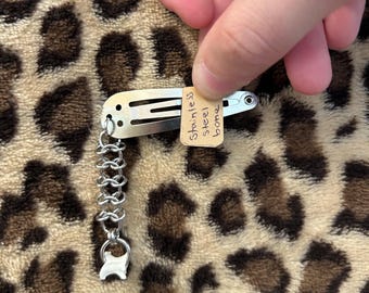 Rattlesnake vertebrate chainmail hair clip