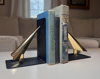 Gold Paper Airplane Bookends