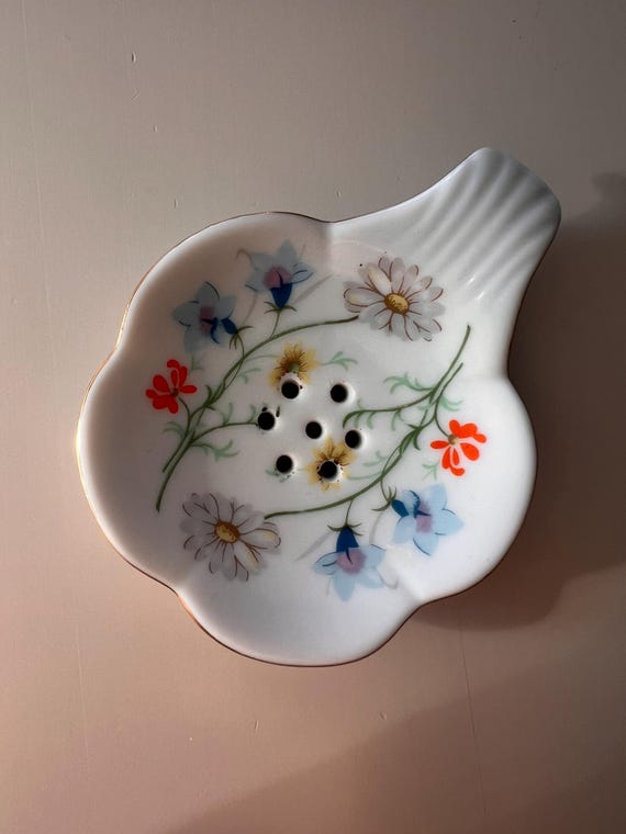 Porclelain Floral Tea Strainer