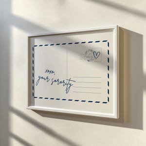 Custom Sorority Postcard Print – Personalized Big Little Gift, Sorority Wall Art, Sorority Recruitment Gift, Dorm Room Print