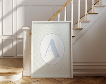 Personalized Initial Print: Custom Floral Monogram Wall Art