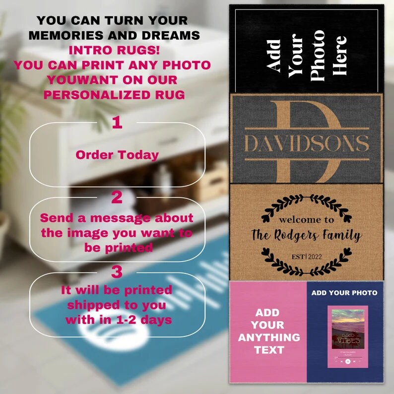 Personalized Spotify Rugs, Spotify Song Rug, Custom Rugs, Personalized