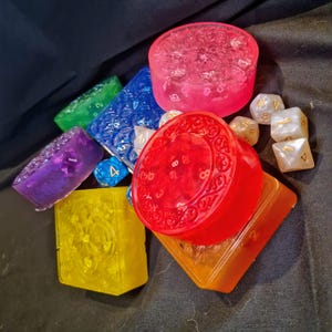 Mystery Soap with a set of Dnd dices