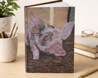 Pig Journal | Piggy Travel Journal | Pink Pig Notebook | Pig Lover Gift | Farm Animal Writing Journal | Cute Pig Notebook | Writer Gift