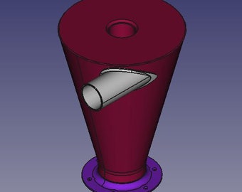 Separador ciclônico de pó CNC para mangueira de 1,25" (Arquivos digitais)