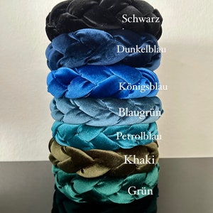 Samt geflochten Haarreifen Stirnband Haaraccessoire einzigartig Bild 5