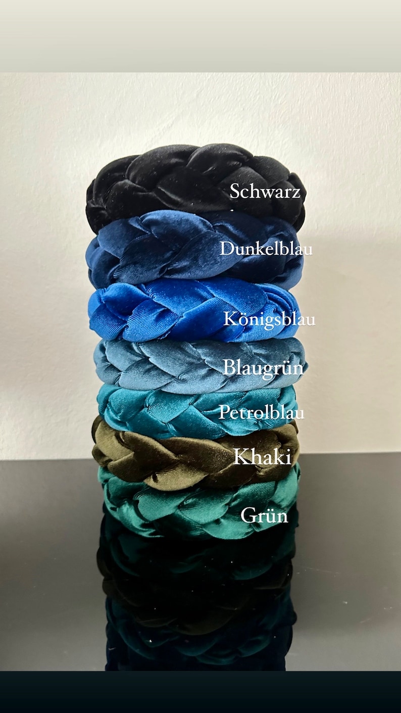 Samt geflochten Haarreifen Stirnband Haaraccessoire einzigartig Bild 5