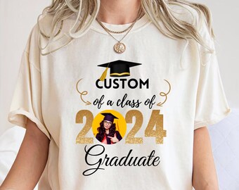 Comfort Colors® Custom Senior Shirt, Personalized Graduation Shirts, Custom Graduation Shirt, Class of 2024 Family Graduation Shirt