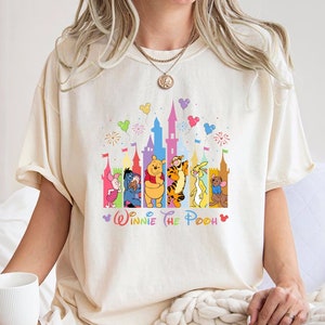 Comfort Colors® Winnie The Pooh and Friends Castle Shirt, Winnie The Pooh Shirt, Pooh Shirt, Disney Pooh T-Shirt, Cute Pooh Bear Shirt
