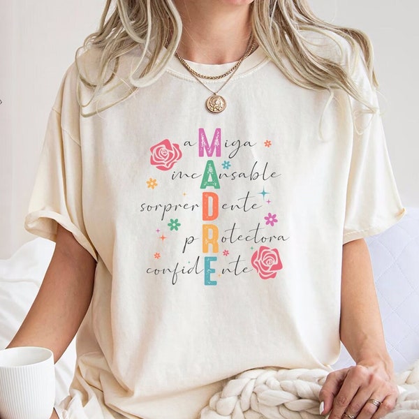 Camiseta para el Día de la Madre - Diseño Especial 'Madre',  Camiseta Día de la Madre, Camiseta para Madre Mexicana, Mother's Day T-shirt,